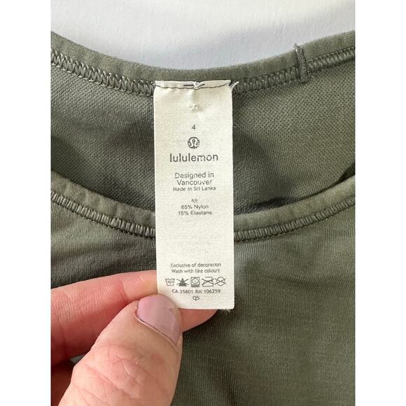 Lululemon Ebb to Train Bra *Medium Support Size 4 Smoked Spruce Green - Picture 5 of 6